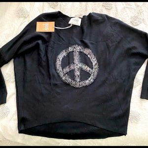 Peace Sweater with Lace